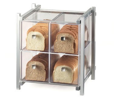 Cal-Mil 1146-74 Silver One by One Four Drawer Bread Display Case 14" x 14-3/4" x 15-3/4"