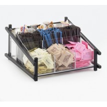 Cal-Mil 1148-13 Black One by One Condiment Organizer 13&quot; x 14&quot; x 6-1/2&quot;