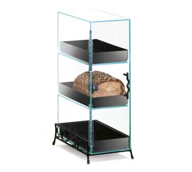Cal-Mil 1204-13 Three Tier Bread Display Case with Black Wire Base