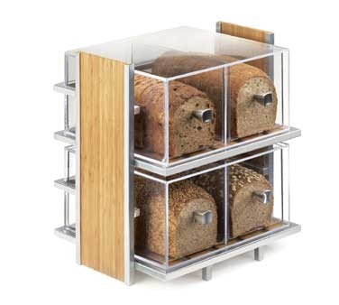 Cal-Mil 1279 Eco Modern Two Tier Bread Display Case 14" x 11-1/2" x 15"