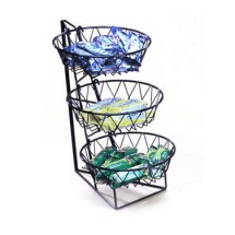 Cal-Mil 1292-3 Three Tier Merchandiser with Round Wire Baskets 12&quot; x 18&quot; x 22&quot;