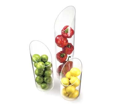 Cal-Mil 1324-16 Sloped Clear Plastic Accent Display Vase 6" x 16"