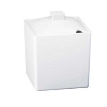 Cal-Mil 1432-15N Eco Modern White Melamine Jar With Notched Lid 4&quot;