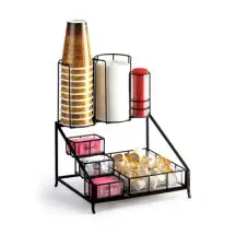 Cal-Mil 1453 Iron Coffee Condiment Display 12&quot; x 10-1/2&quot; x 14-1/2quot;