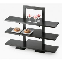 Cal-Mil 1464-13 Black Three Tier Frame Stand 18-1/4&quot; x 11&quot; x 25&quot;