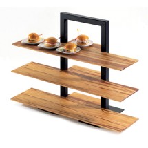 Cal-Mil 1464-48 Brown Three Tier Frame Stand - 18 1/4&quot; x 11&quot; x 25&quot;