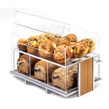 Cal-Mil 1479 Eco Modern Three Drawer Acrylic Bread Box for 1471 Merchandiser and 1478 Bin