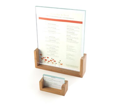Cal-Mil 1510-411-60 Bamboo Base Displayette with Acrylic Insert 4" x 1-1/2" x 12"