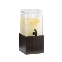 Cal-Mil 1527-1-96 Midnight Bamboo Acrylic Beverage Dispenser with Ice Chamber 1.5 Gallon