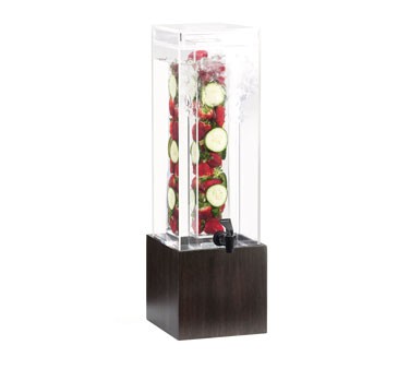 Cal-Mil 1527-3INF-96 Midnight Bamboo Acrylic Beverage Dispenser with Infusion Chamber 3 Gallon