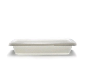Cambro 12183P148  White Poly Food Storage Box 12" x 18" x 3.5" - 1/2 doz