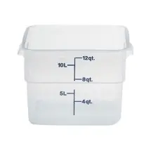 Cambro 12SFSPP190 CamSquare Food Container with Handles 12 Qt., 