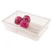 Cambro 1826CLRCW135 Camwear Clear Polycarbonate Colander for Food Storage Boxes 18&quot; x 26&quot; x 6&quot; - 1/2 doz