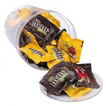 Candy Tubs, Chocolate and Peanut M & Ms, 1.75 lb Resealable Plastic Tub