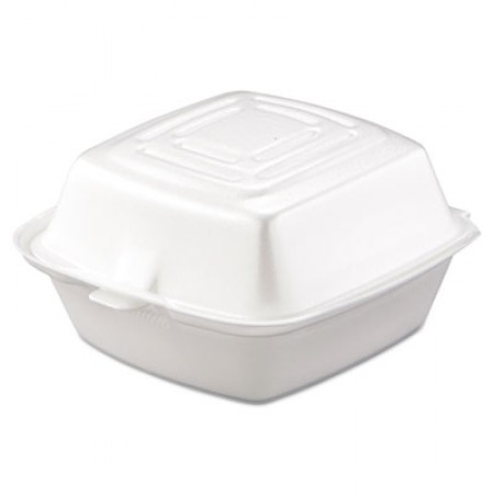 Dart White Foam Carryout Food Container,  5 1/2" x 5 3/8" x 2 7/8" - 500 pcs