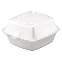 Dart White Foam Carryout Food Container,  5 1/2&quot; x 5 3/8&quot; x 2 7/8&quot; - 500 pcs