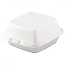 Dart White Foam Carryout Food Containers, 6&quot; x 5-7/8&quot; x 3&quot; 500/Carton