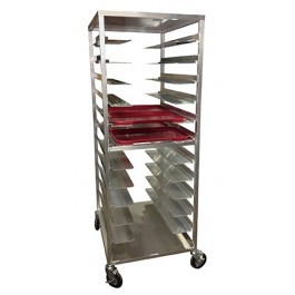 Carter-Hoffmann AL20 Aluminum Room Service Cart for Patient Trays, 20-Trays