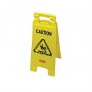 Rubbermaid &quot;Caution Wet Floor&quot;, Yellow 2 Sided Floor Sign