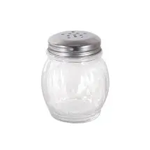 CAC China G5CS-6P Glass Cheese Shaker with Perforated Top 6 oz. - 1 doz