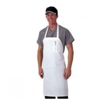 Chef Revival 600BAW-D Deluxe White Blended Twill Bib Apron
