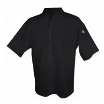 Chef Revival CS006BK-4X Black Poly Blend Short Sleeve Cook's Shirt, 4X