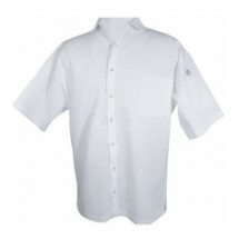 Chef Revival CS006WH-4X White Poly Blend Short Sleeve Cook's Shirt, 4X