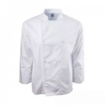 Chef Revival J200-2X White Performance Long Sleeve Chef Jacket with Mesh Back, 2X