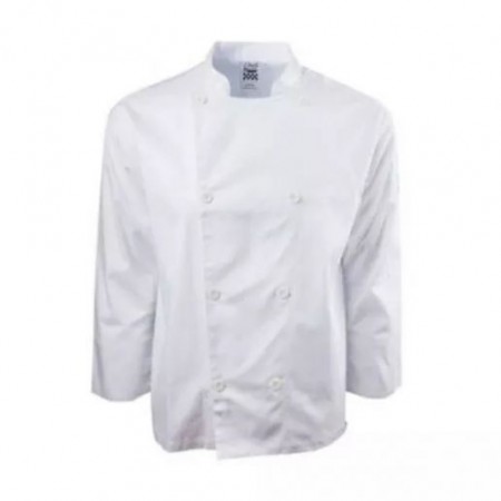 Chef Revival J200-3X White Performance Long Sleeve Chef Jacket with Mesh Back, 3X