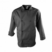 Chef Revival J200GR-M Gray Performance Long Sleeve Chef Jacket with Mesh Back, Medium