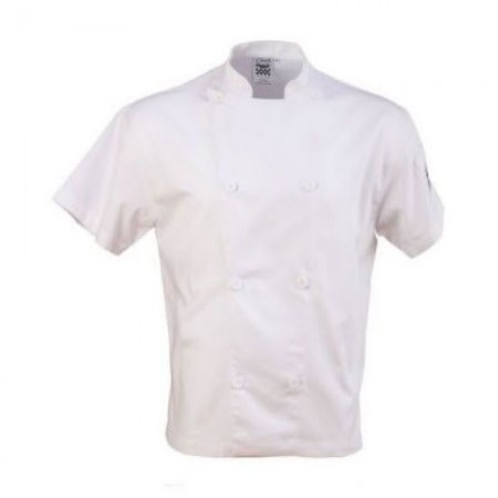 Chef Revival J205-3X White Performance Short Sleeve Chef Jacket with Mesh Back, 3X