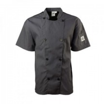 Chef Revival J205GR-3X Gray Performance Short Sleeve Chef Jacket with Mesh Back, 3X