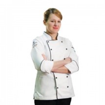 Chef Revival LJ044-M Chef-Tex Ladies White Brigade Chef Jacket. Medium