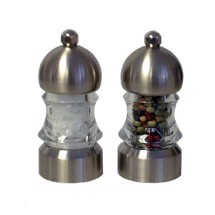 Chef Specialties 01572 Metro Acrylic Pepper Mill and Salt Mill Set, 3 1/2&quot;