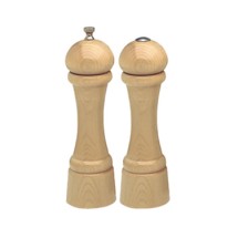 Chef Specialties 08200 Professional Series Windsor Natural Pepper Mill and Salt Shaker Set, 8&quot;