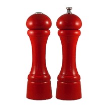 Chef Specialties 08602 Professional Series Autumn Hues Candy Apple Red Pepper Mill and Salt Mill Set, 8&quot;