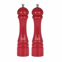 Chef Specialties 10602 Professional Series Autumn Hues Candy Apple Red Pepper Mill and Salt Mill Set, 10&quot;