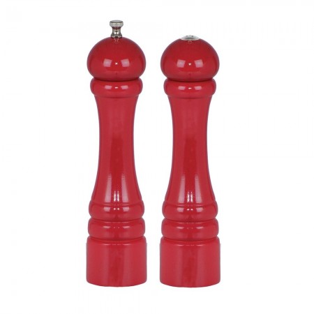 Chef Specialties 10600 Professional Series Autumn Hues Candy Apple Red Pepper Mill and Salt Shaker Set, 10"