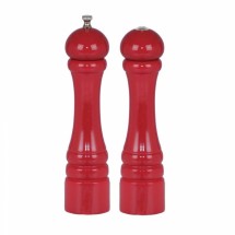 Chef Specialties 10600 Professional Series Autumn Hues Candy Apple Red Pepper Mill and Salt Shaker Set, 10&quot;