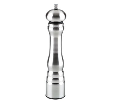 Chef Specialties 12401 Professional Series Prentiss Stainless Steel Pepper Mill, 12"