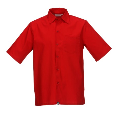 Chef Works C100RED Genova Red Cafe Shirt