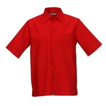 Chef Works C100RED Genova Red Cafe Shirt