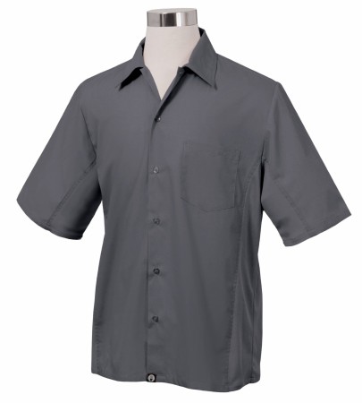 Chef Works CSMVGRY Men's Universal Cool Vent  Gray Shirt