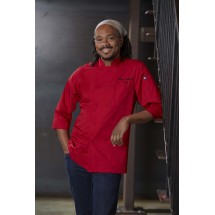 Chef Works JLCLRED Morocco 3/4 Sleeve Red Chef Coat