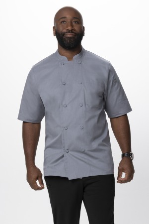 Chef Works JLCVGRY Montreal Cool Vent Gray Chef Coat