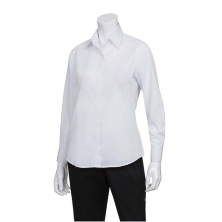 Chef Works W100WHT Women's White Dress Shirt