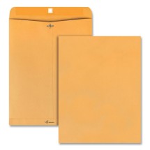 Clasp Envelope, #15 1/2, Cheese Blade Flap, Clasp/Gummed Closure, 12 x 15.5, Brown Kraft, 100/Box