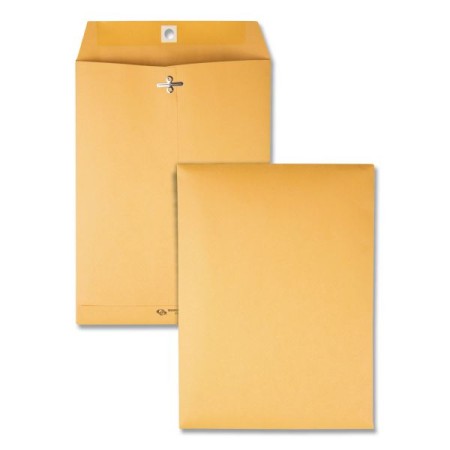Clasp Envelope, #75, Cheese Blade Flap, Clasp/Gummed Closure, 7.5 x 10.5, Brown Kraft, 100/Box
