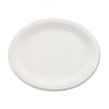 Classic Paper Dinnerware, Oval Platter, 9 3/4 x 12 1/2, White, 500/Carton