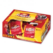 Folgers Coffee, Classic Roast, 0.9 oz. Fraction Packs, 36/Carton